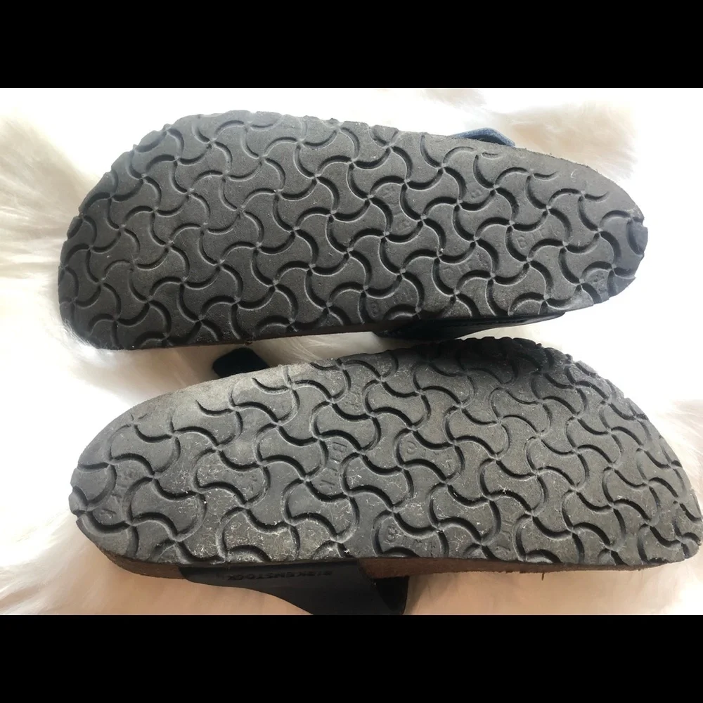 Birkenstock 39 Women 8 Men 6 Navy Blue Dark Blue Thong Sandal Flip Flop - Picture 4 of 8